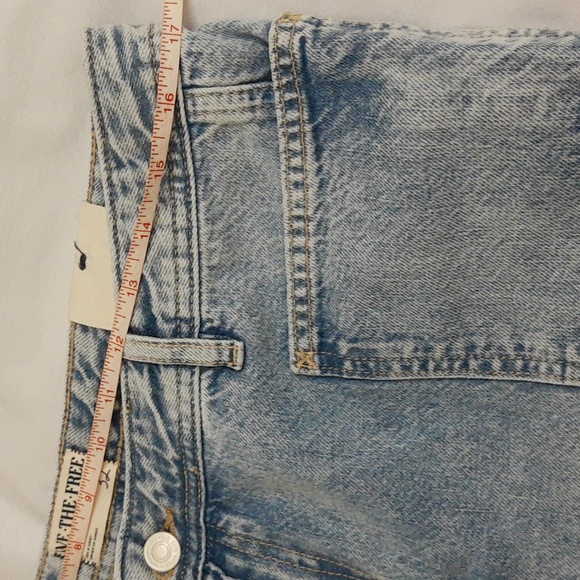 Free People We The Free Izzy Flare Raw Distressed Hem Jeans, Blue Trance, Sz 32 - Picture 8 of 16